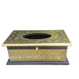 Caja de almacenamiento de papel tisú decorativa de lujo para hoteles y restaurantes con impresión de pegatinas fascinantes en forma personalizada para hoteles. - Product Image 1