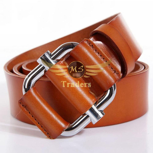 Ceintures en cuir véritable pour hommes, accessoire de luxe pour la taille, boucle de haute qualité, ronde, souple et ajustable, facile à utiliser, 1 pièce - Product Image 2