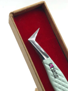 Professionnel nouvelle poudre de verre de mer Volume russe pince à épiler en acier inoxydable Logo personnalisé Instrument de beauté - Product Image 2