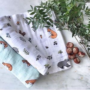 100 Bamboo Receiving Baby <b>Muslin</b> <b>Swaddle</b> <b>Blankets</b> - Product Image 1