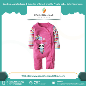 Pelele de algodón orgánico para bebé, Pelele de alta calidad con Etiqueta Privada, para niñas pequeñas, de fábrica con certificado GOTS personalizado - Product Image 4