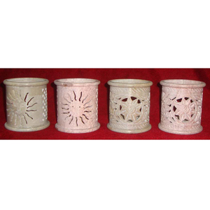 Bougeoirs indiens en pierre à savon, pour pièces, de qualité supérieure - Product Image 1
