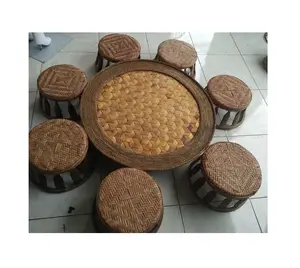 bamboo stool/handmade bamboo chair/round bamboo chairs (0084587176063 WS Sandy)