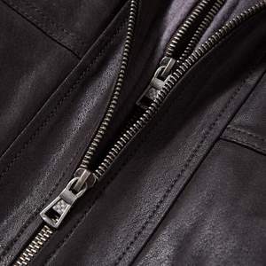 Chaqueta de cuero de los hombres chaqueta de cuero de 100% lavado chaqueta de cuero - Product Image 6