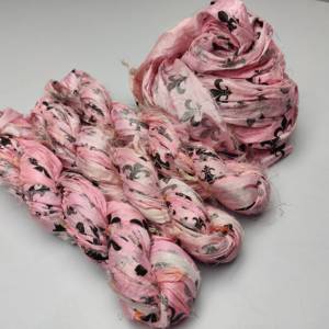 Ruban de soie sari recyclé fait à la main 100% fil de soie pour broderie cadeau emballage tricot Crochet tissage Art artisanat décoration - Product Image 3