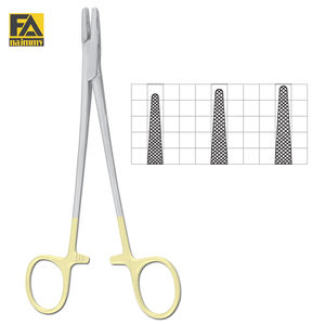 BOZEMANN Porte-aiguille manuel en acier inoxydable T.C. Pince pour instruments chirurgicaux Pince en titane et métal - Product Image 1