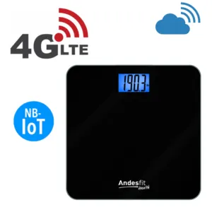 Balance corporelle compatible cellulaire NBIOT/4G / LTE / GSM pour solution M2M eMTC/cat M application gratuite