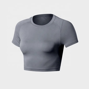 Débardeurs de sport respirants pour femmes PIHA SPORTS, à manches courtes, col rond, en polyester/coton, séchage rapide, écologiques - Product Image 1