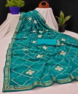 Nouveau attrayant Look riche fête porter lourd broderie Net Saree avec chemisier pièce femmes indiennes porter bas prix en gros Surat ApparelGarment - Product Image 4