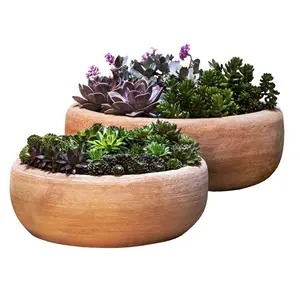 Pot en terre brute, Pot en terre brute, Pot en argile, jardinière de fleurs, Pot rond, poterie, vente en gros, offre spéciale - Product Image 1