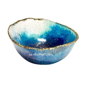 Finition antique Fête de mariage de luxe Bol de service alimentaire fait à la main Vaisselle Fruits Serveur Plat Cuisine Bol de service - Product Image 1