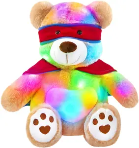 Hot bán kỳ nghỉ sinh nhật dạ quang Gấu nhồi bông đồ chơi đầy màu sắc Glow LED teddy bear đồ chơi sang trọng