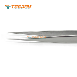 TEEJAY ELT-411 แหนบปลายแหลมสแตนเลสขัดเงาโครเมียม ขนาด 14 ซม. แบบตรง จับถนัดมือ ปลายละเอียด - Product Image 4