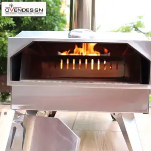 Professional Lightweight Stainless Steel Outdoor Wood Fired Pizza Oven Wood Cook Stove With Oven For Outside