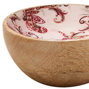 Tazón de comida de madera impreso de forma redonda Calidad superior Tazón de aperitivos de postre de tamaño personalizado a un precio asequible - Product Image 3
