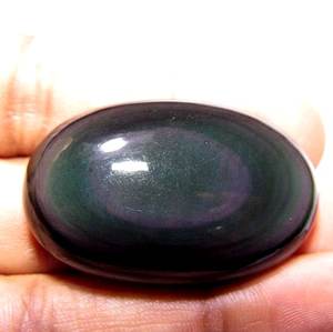 Obsidiana suave piedra preciosa suelta forma ovalada buena calidad cabujón pulido joyería que hace natural increíble calidad - Product Image 4