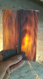 100% plaque de corne de buffle naturelle moyen foncé brun clair Style Animal artisanat cadres optiques produit d'artisanat naturel écologique - Product Image 2