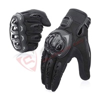 Top-Tendance Meilleur Design Noir-Rouge Couleur Respirant Hommes Moto Racing Gant En Cuir Moto Gants Gants D'équitation
