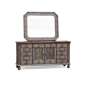 Aparador Leonard de Madera Maciza, Diseño Clásico Rústico Envejecido, Mueble para Sala de Estar, Hogar u Hotel - Product Image 1