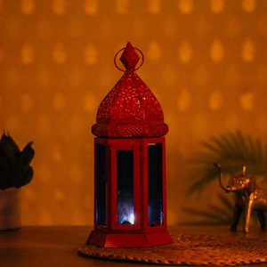 Farol decorativo de metal/vidrio marroquí, hecho a mano, color personalizado, para decoración del hogar, la mejor calidad - Product Image 6