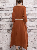 Nouvelle Robe Longue Maxi Tendance Écologique en Tissu Tressé Ample à Manches Longues pour Femme – Prix Compétitif Bangladesh