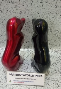 Black <b>Dog</b> Statue Pet Cremation <b>Urn</b> Funeral Supplies Brassworld India - Product Image 2
