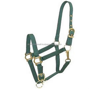 Barbilla de nailon de doble capa, accesorio de latón plateado con cuello Halter, costuras fuertes ajustables en muchos colores y tamaños - Product Image 1