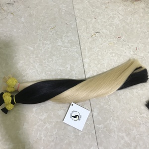 Extensiones de Cabello 100% humano para mujer, mechones de cabello humano virgen liso de color rubio, n. ° 613 - Product Image 6