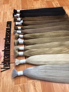Extensions de cheveux humains vierges Remy de haute qualité, lisses, double épaisseur, avec boucles françaises - Product Image 6