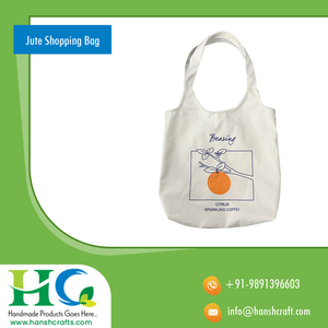 Bolsa de compras de yute biodegradable impresa personalizada de calidad premium para uso en supermercados Precio bajo Directo DE LA India - Product Image 3