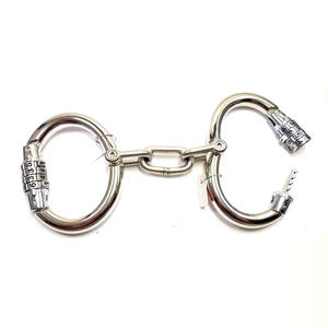 Menottes IRISCO avec cadenas à combinaison, acier chirurgical inoxydable, taille/couleur/design personnalisable, jouets sexuels de bondage de haute qualité, BDSM - Product Image 1