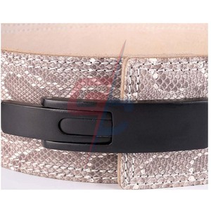 Vente en gros OEM Ceinture de musculation en cuir de vachette véritable de qualité supérieure en cuir de python pour hommes et femmes - Product Image 6