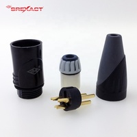 Conector XLR Macho SREXACT SVP555X-WP-BK-PG, Impermeable, de Latón Chapado en Oro, Alimentación PA, IP65, 3 Pines, 4 Pines