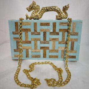 Partywear 2024 ans résine boîte pochette soirée Top qualité mode dames bandoulière sac de fête mariage femmes résine et bois - Product Image 6