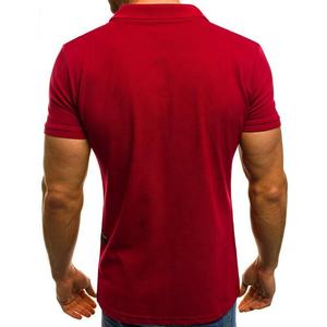 Camisetas de cuello redondo para hombre, camisetas lisas de cuello polo 100% - Product Image 4