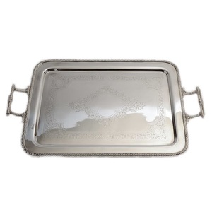 Équipement de plateau de service de salade et de fruits de nourriture de finition brillante de forme carrée pour l'utilisation de service de restauration de restaurants d'hôtel - Product Image 1