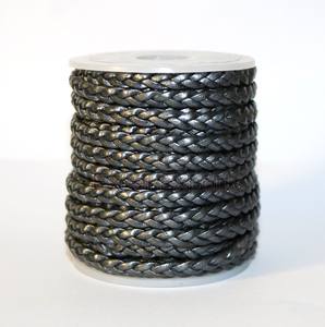 สายหนังถักมือสำหรับทำเครื่องประดับสีกรมท่าตกแต่ง3ชั้นถักเปียแถบใน4มม. 5มม. 6มม. ฯลฯขนาด - Product Image 6