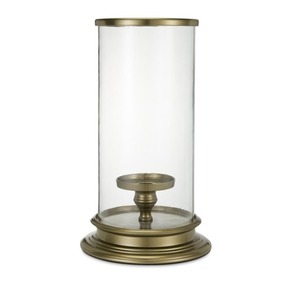 Soporte de vela de Metal, venta al por mayor, portavelas de lujo, forma redonda, vajilla, con chimenea de vidrio, novedad - Product Image 3