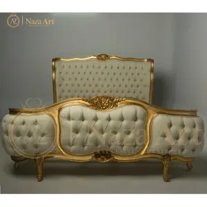 Самая популярная французская кровать в классическом стиле, роскошная мебель для спальни, деревянная мебель
