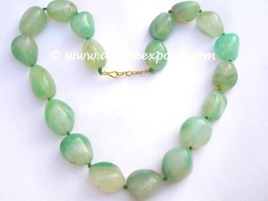 Collar de piedra caída facetada de ónix verde - Product Image 6