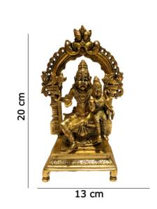 Estatua de Latón de Narasimha con Laxmi, Cuarto Avatar de Vishnu, Diseño Art Deco Hecho a Mano para Exhibición en Mesa - Product Image 2