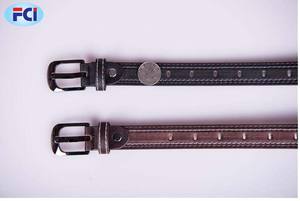 Robe en cuir PU pour enfants, accessoire de styliste habillé et décontracté, pour garçons, à la mode, boucle élastique, boucle de ceinture, noir, loisirs - Product Image 4