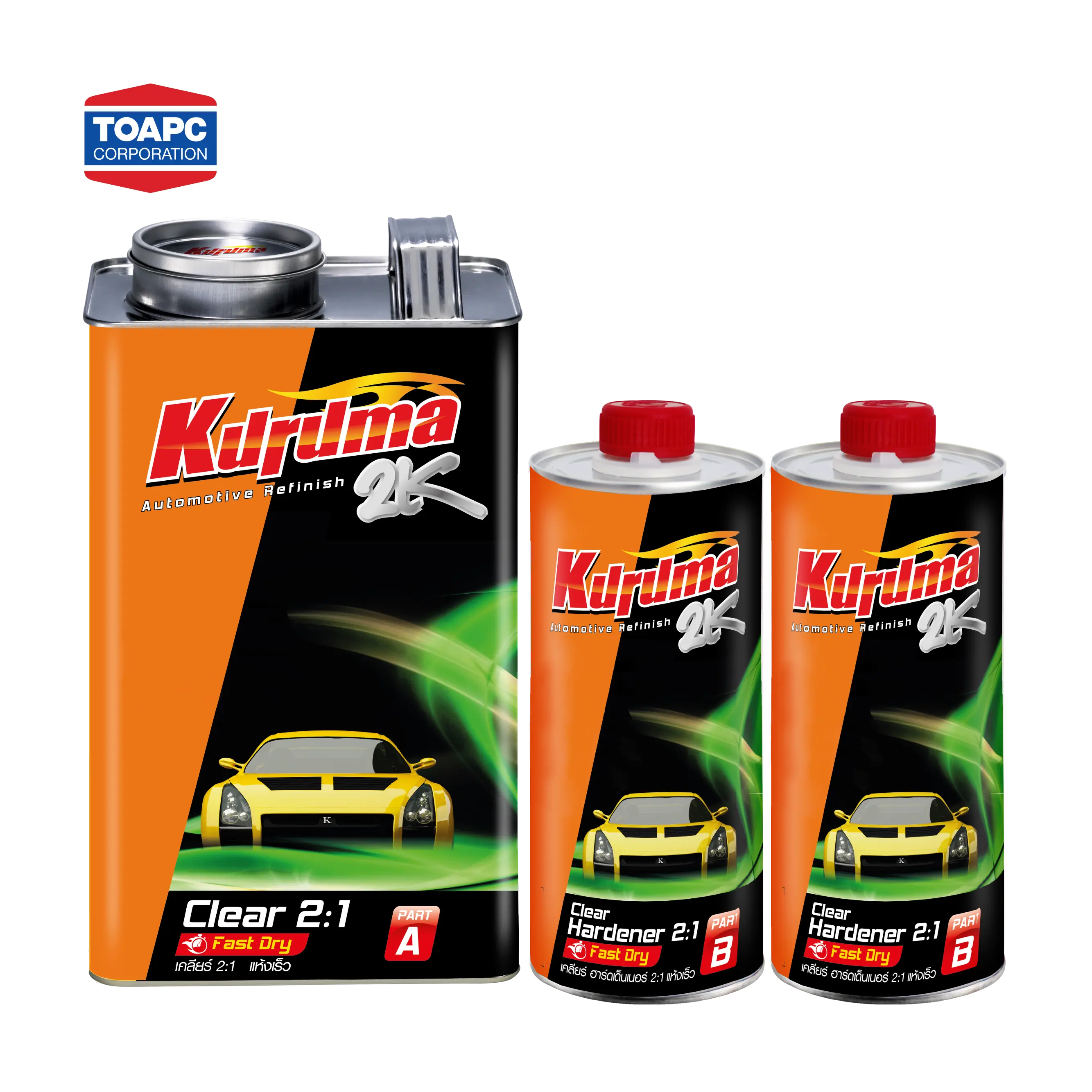 Kuruma Clear 2K 2:1 K2060 Fast Dry 1GL Fast Dry and Polishable within 3 hours High solid and high-gloss clear film