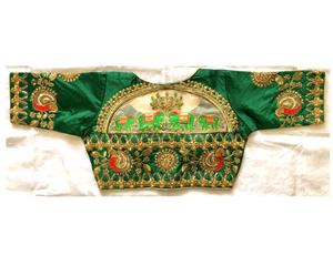 Blusa de seda bordada para mujer, blusa de seda bordada, pum, ropa de fiesta - Product Image 1