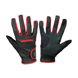 Gants d'hiver en cuir équestre haut de gamme Équipement de sport de sécurité de course personnalisé OEM - Product Image 1