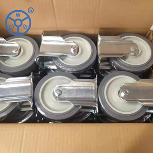 All Style Mittelschwere Rolle schwarz angepasst PU/PVC/TPR/Gummi 3 4 5 Zoll Hoch temperatur ofen stummes Lenkrad - Product Image 5