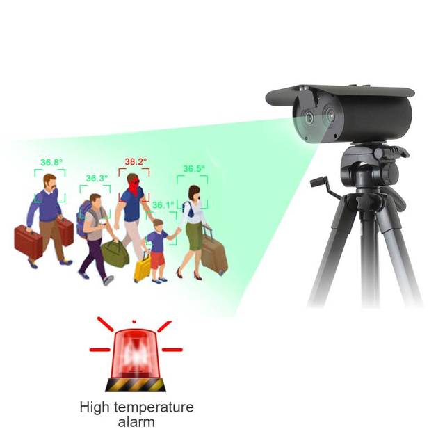 AI Face Recognition Thermal Camera Multi Person Walk Through Thermal Imaging Camera Temperature Screening Access Control System