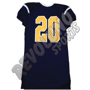 Maillot de football américain avec nom imprimé couleur marine sur mesure respirant de haute qualité - Product Image 2