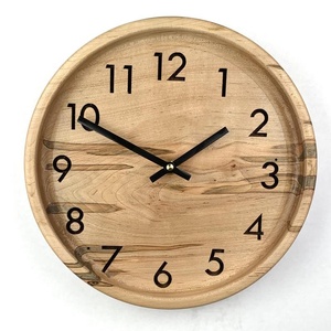 Maple Plate Wooden <b>Wall</b> <b>Clock</b> Best Selling New Design Trendy Home Decoration Fancy <b>Wall</b> Hanging <b>Clock</b> - Product Image 1