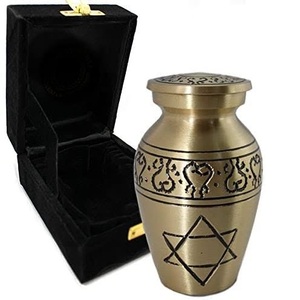 Hermosa Mini urna de recuerdo de cremación hecha a mano, caja negra de fuego rojo, paquete personalizado, urnas de Metal de diferentes estilos para funerales - Product Image 3